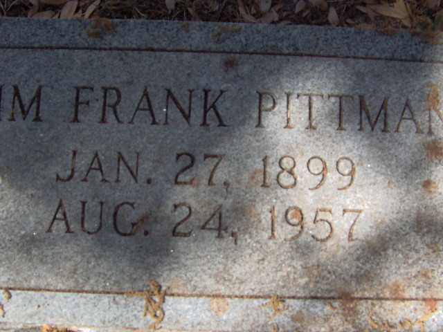 Headstone for Pittman, M. Frank